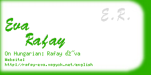 eva rafay business card